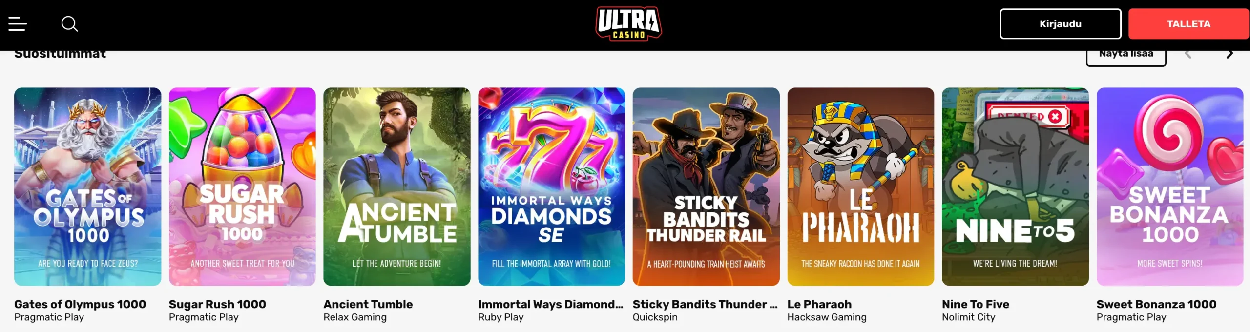 Ultra casino games